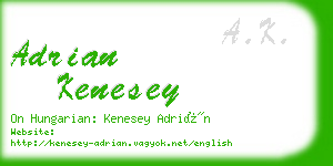 adrian kenesey business card